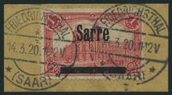 1 M. Freimarke 1920, gezähnt "A", Type I. Die allseits gut gezähnte ...